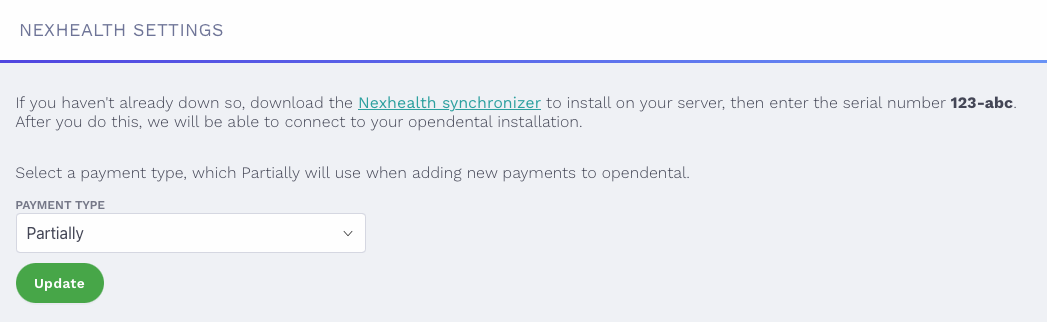 merchant-nexhealth-settings
